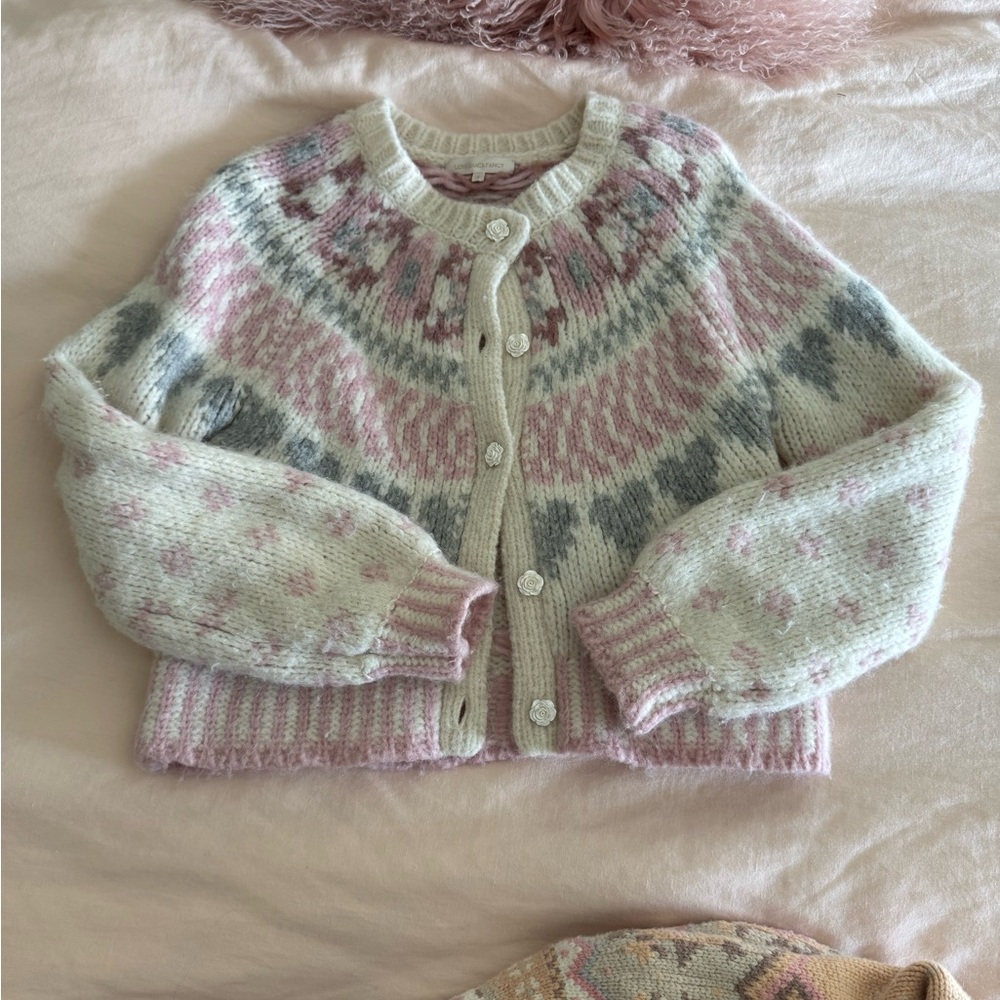 Loveshackfancy heart motif Cardigan S